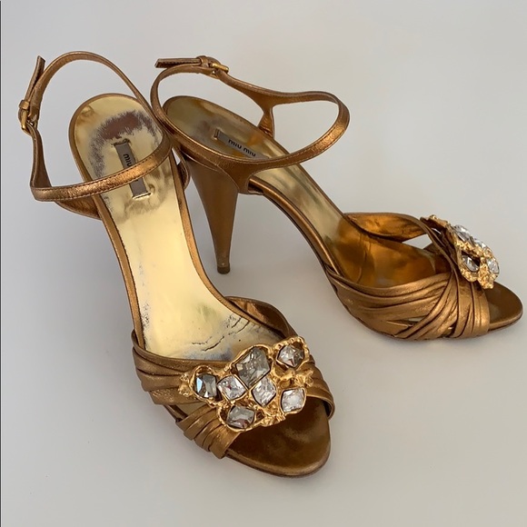 Miu Miu Heels w Stones - Picture 2 of 16